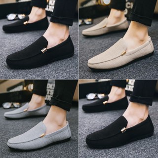 🔥รองเท้าสลิปลำลองสำหรับผู้ชายรองเท้าหนังผู้ชาย Loafers สำหรับผู้ชาย (SIZE 40-45)