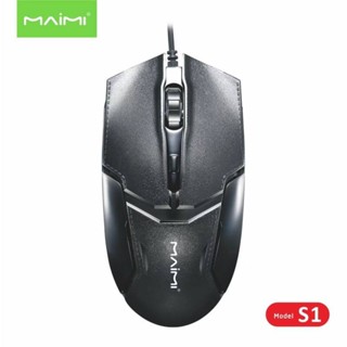 【ของแท้ 100%】Maimi S1 USB Mouse เมาส์ใช้สาย USB แบบมีสาย เม้าส์ เกมมิ่งเมาส์ เมาส์คอม รับประกัน1ปี