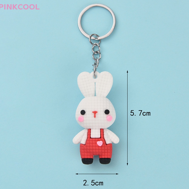 pinkcool-พวงกุญแจเรซิ่น-จี้รูปกระต่ายจีนน่ารัก-สีสันสดใส-ขายดี