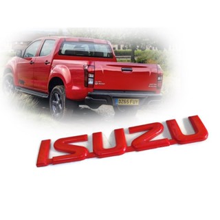 *แนะนำ* สีแดง​ โลโก้​ ISUZU​ สีแดงติดท้ายรถยนต์​ D-MAX งานส่งศูนย์ อีชูชุราคาดีที่สุด จบในที่เดียว