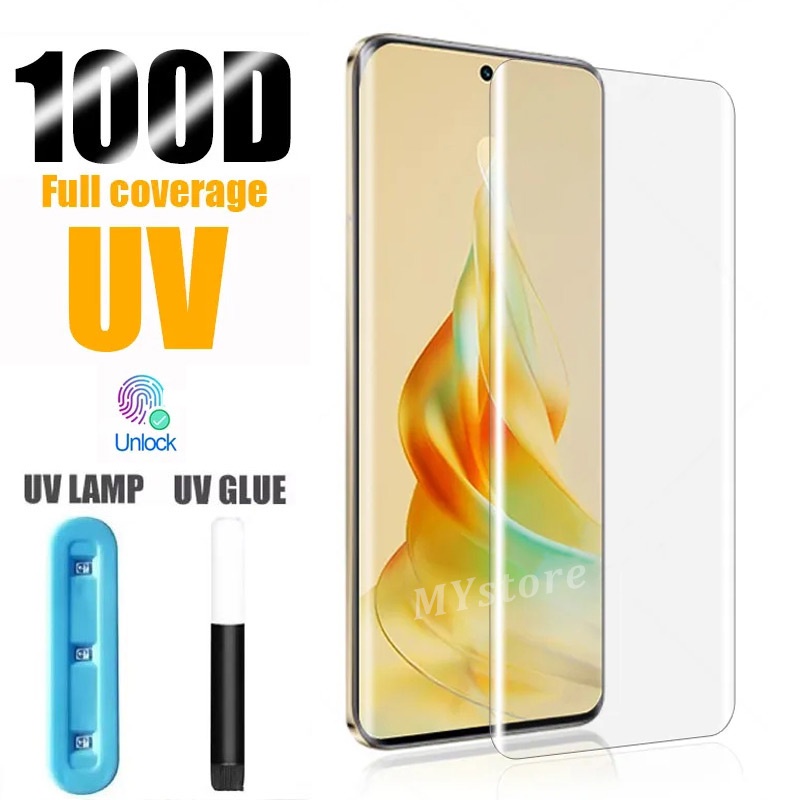 ฟิล์มกระจก UV สำหรับ OPPO Reno 12 11 10 9 8T 6 5 4 Find X7 Ultra X6 X5 ...