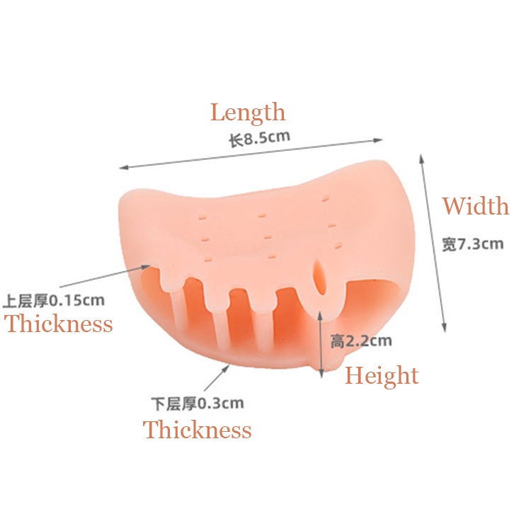 แผ่นซิลิโคนเจลรังผึ้ง-แบบนิ่ม-ป้องกันนิ้วเท้า-สําหรับรองเท้า