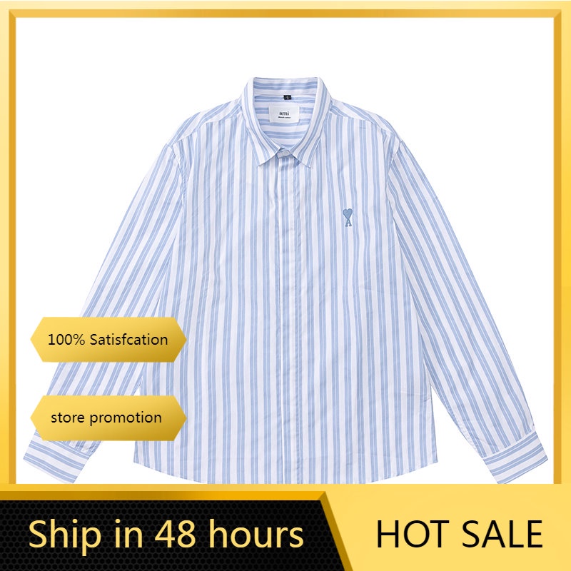 พร้อมส่ง-ami-ใหม่-เสื้อเบลาส์-แขนยาว-ผ้าฝ้าย-ปักลาย-สําหรับผู้ชาย-และผู้หญิง-2023