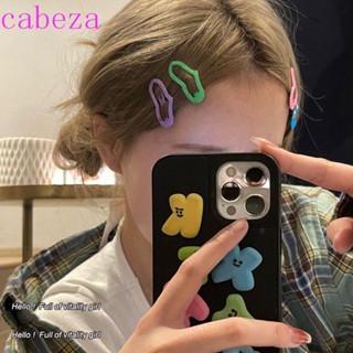 Cabeza กิ๊บติดผม รูปดาวห้าแฉก เรขาคณิตน่ารัก เรียบง่าย สีแคนดี้ สําหรับผู้หญิง y2k