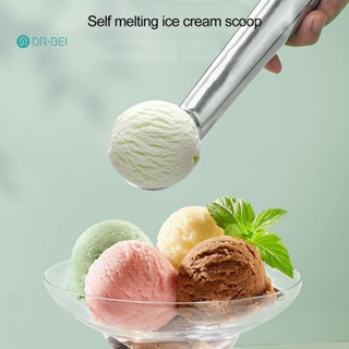 Dr BEI ช้อนตักไอศกรีม ผลไม้ แตงโม อเนกประสงค์ สีเงิน ป้องกันการแช่แข็ง