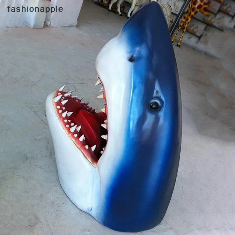 fashionapple-รูปปั้นฉลามขาว-และฉลาม-สําหรับตกแต่งผนังบ้าน-และสวน-พร้อมส่ง