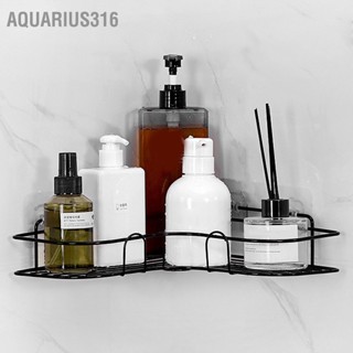 Aquarius316 ชั้นวางของในห้องน้ำ Punch ฟรีติดผนังชั้นเก็บของแบบลอยเข้ามุมชั้นวางของฝักบัวแคดดี้