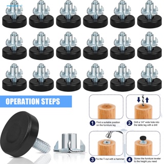 Angeyong ชุดปรับระดับขาเฟอร์นิเจอร์ กันสนิม ติดตั้งง่าย สําหรับเฟอร์นิเจอร์ทุกรุ่น 24 ชิ้น
