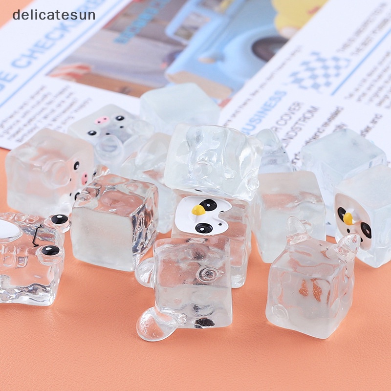 delicatesun-5-ชิ้น-สัตว์เรืองแสง-ก้อนน้ําแข็ง-ขนาดเล็ก-ch-เรซิ่น-สร้อยคอ-พวงกุญแจ-จี้-ดี