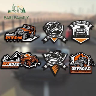 Earlfamily สติกเกอร์ไวนิล ลายกราฟฟิค 4X4 กันน้ํา สําหรับติดตกแต่งกระจกรถยนต์ รถจักรยานยนต์ 13 ซม.