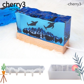 Cherry แม่พิมพ์ซิลิโคนเรซิ่น อีพ็อกซี่ รูปคลื่นทะเล สําหรับตกแต่งบ้าน พิพิธภัณฑ์สัตว์น้ํา DIY