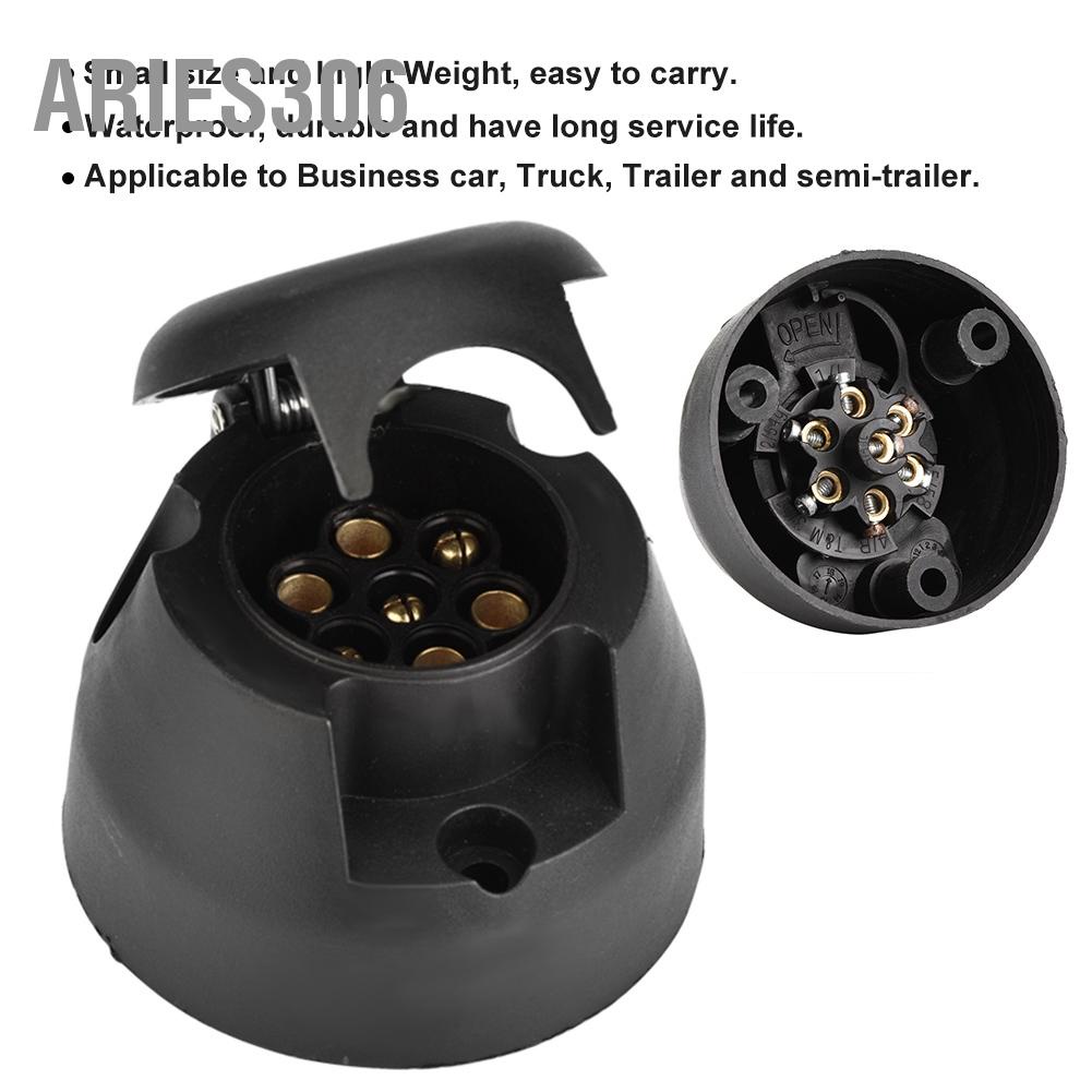 Aries306 12V Waterproof 7 Pin Round Socket Cable Connector จอแสดงผล ...
