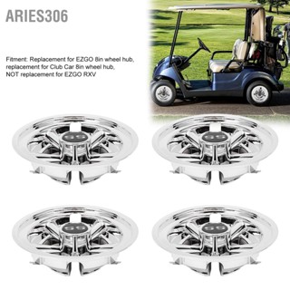 Aries306 ฝาครอบดุมล้อรถคลับ 5 ซี่สำหรับเปลี่ยนชุบเงินสไตล์ SS สำหรับ EZGO 8in