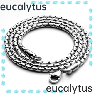 Eucalytus1 สร้อยคอสเตนเลส สไตล์ฮิปฮอป สําหรับผู้หญิง ผู้ชาย
