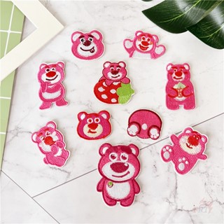 ♥ Lotso - แผ่นแพทช์สติกเกอร์ ลายหมีหวาน มีกาวในตัว ♥ แผ่นแพทช์รีดติดเสื้อ ปักลาย DIY 1 ชิ้น