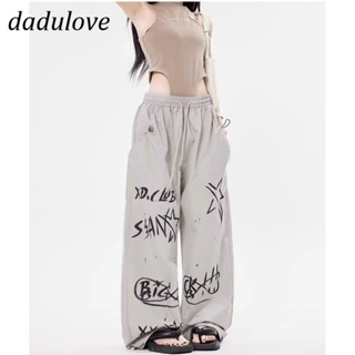 DaDulove💕 New American Ins High Street Thin Letter Casual Pants Niche High Waist Wide Leg Pants Large Size Trousers