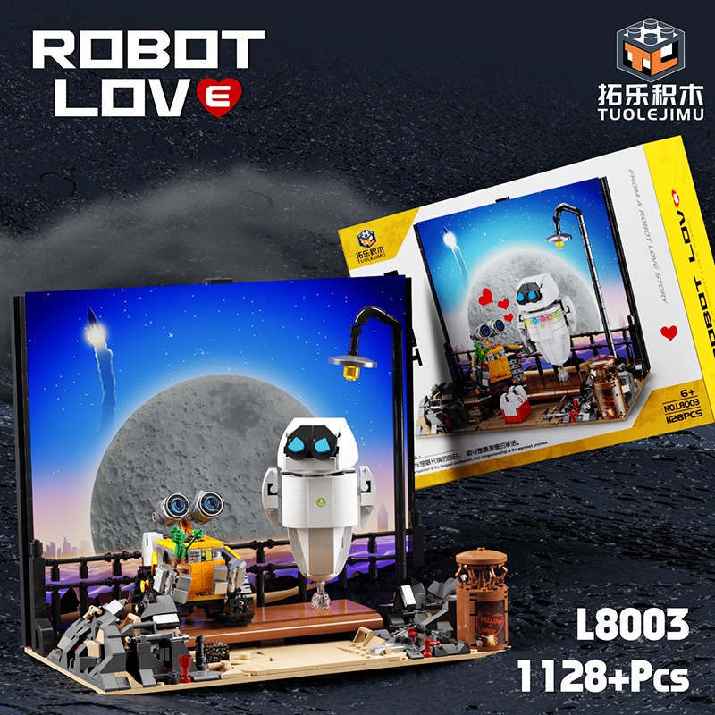 บล็อคตัวต่อ-หุ่นยนต์อิฐ-eve-amp-wall-e-40619-ของเล่นสําหรับเด็กผู้ชาย-ผู้หญิง