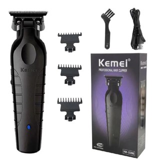 เครื่องมือทำผม Kemei ปัตตาเลี่ยนตัดผมไร้สาย, ปัตตาเลี่ยนตัดผมมืออาชีพ USB แบบชาร์จไฟได้ผมไร้สาย