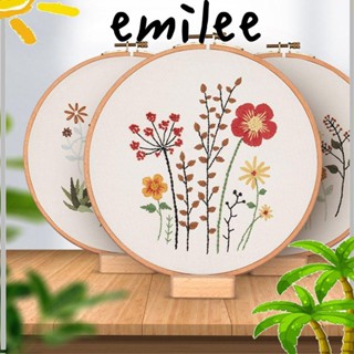 Emilee สะดึงเย็บปักถักร้อย ลายคริสต์มาส แฮนด์เมด DIY สําหรับตกแต่งบ้าน