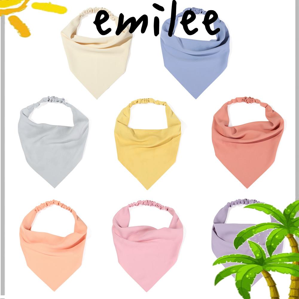 emilee-ผ้าโพกหัว-ผ้าพันคอ-ผ้าคาดศีรษะ-ทรงสามเหลี่ยม-สีพื้น-สําหรับผู้หญิง