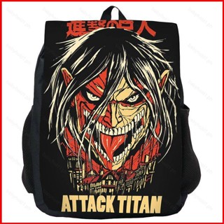 Fash Attack on Titan กระเป๋าเป้สะพายหลัง ความจุขนาดใหญ่ ระบายอากาศ พิมพ์ลาย อเนกประสงค์ สําหรับผู้หญิง และผู้ชาย