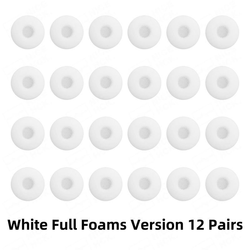 nicehck-แผ่นโฟมฟองน้ํานุ่ม-ยืดหยุ่นสูง-แบบเปลี่ยน-สําหรับหูฟัง-12-คู่