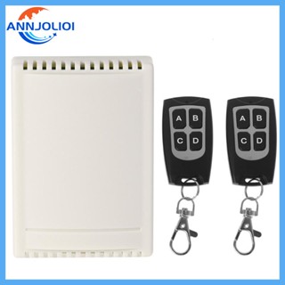 Ann ชุดตัวรับส่งสัญญาณรีเลย์สวิตช์รีโมตคอนโทรลไร้สาย DC 12V 4 คีย์ RF 433MHz สําหรับประตูโรงรถไฟฟ้า