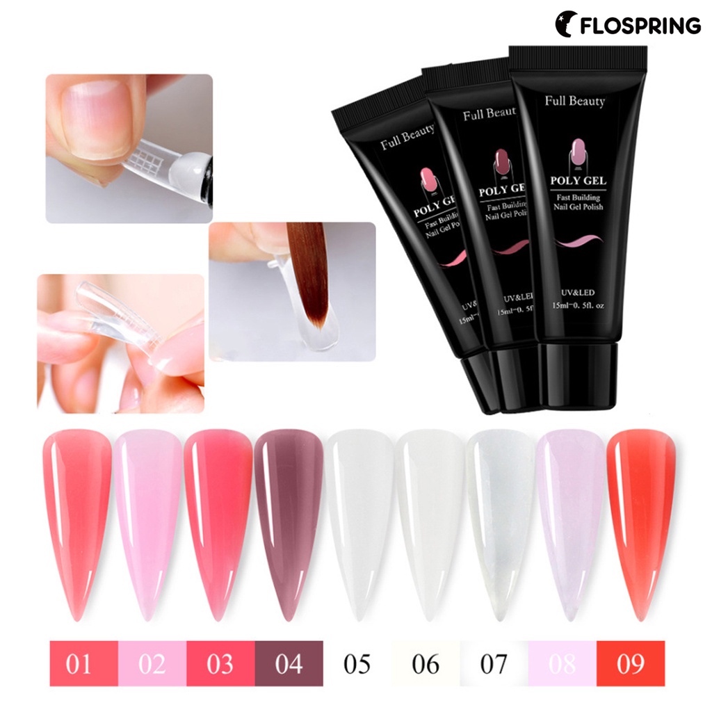 flospring-เจลต่อเล็บ-ไฮบริด-หลายสี-15-มล-สําหรับร้านเสริมสวย