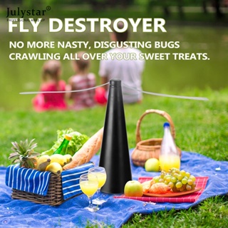 JULYSTAR ครัวกลางแจ้ง Fly Fan Food Protector Fly Killer พัดลมไล่แมลงรองรับ USB และแบตเตอรี่ที่สวยงาม