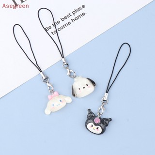 [Asegreen] Kawaii Kuromi กระเป๋าใส่โทรศัพท์มือถือ พร้อมสายคล้อง จี้ตุ๊กตา My Melody Cinnamoroll สําหรับเด็กผู้หญิง