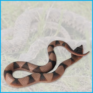 งูปลอม โมเดลงูจําลอง ของเล่นแกล้งทํานอง Agkistrodon Acutus รูปตลกในทางปฏิบัติ สําหรับวันฮาโลวีน