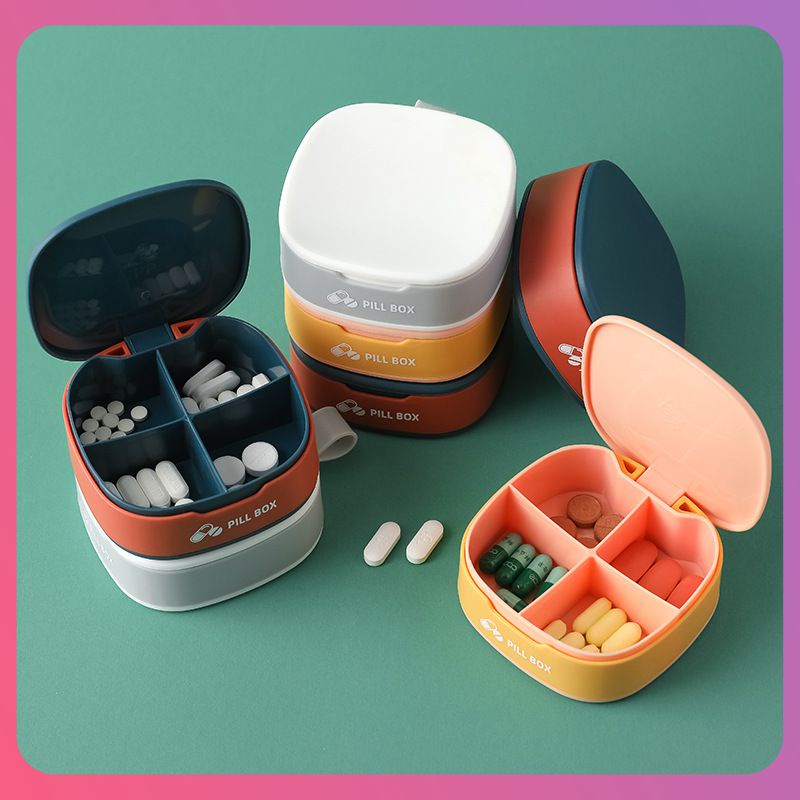 creative-mini-pill-cases-เครื่องประดับ-candy-storage-box-วิตามินแบบพกพากล่องใส่ยา-case-container-medicine-box-with-compartments-home-accessories-cod