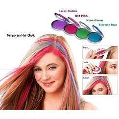 hair-chalk-ชอล์คเปลี่ยนสีผม-diy-temporary-wash-out-dye-hair-chalk-powdery-cake-มี-6-สี