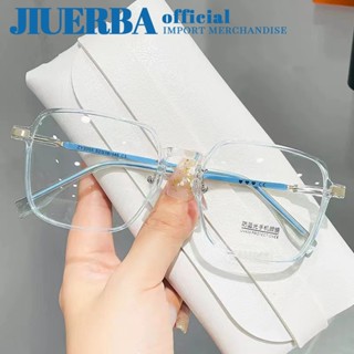 JIUERBA ใหม่ แว่นตาสายตาสั้น ทรงสี่เหลี่ยม เบาพิเศษ ป้องกันรังสี นําเข้าจากเกาหลี แฟชั่นสําหรับผู้ชาย และผู้หญิง