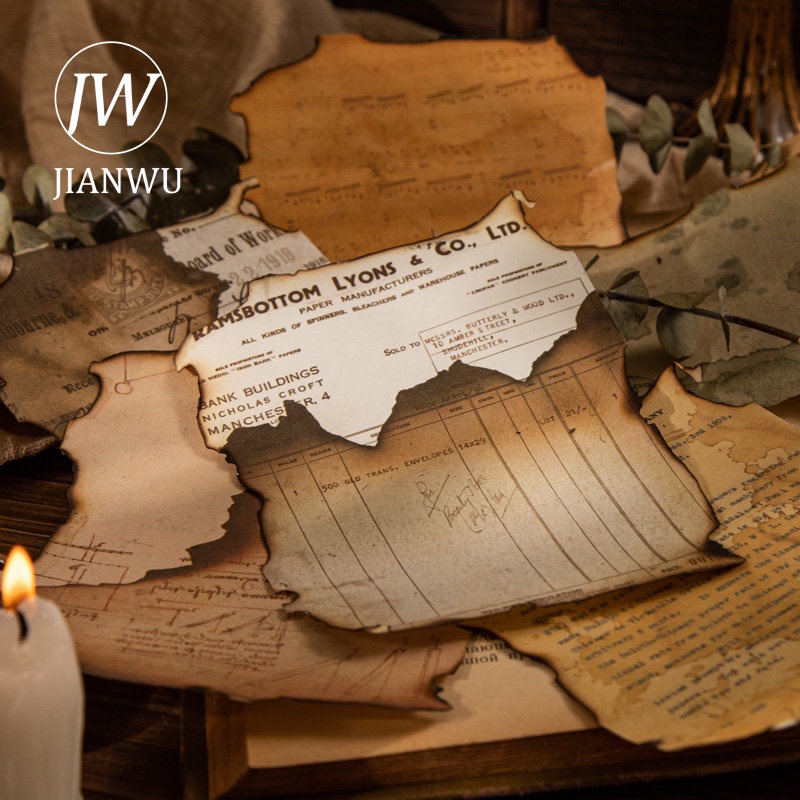 jianwu-กระดาษโน้ต-รูปเผาวัลย์-สไตล์วินเทจ-50-แผ่น-diy