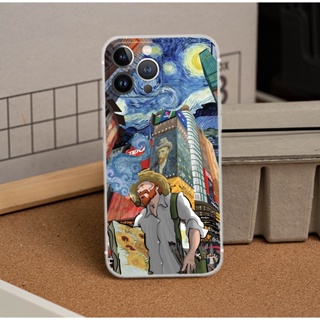 เคสซิลิโคนนิ่ม ลาย Van Gogh สําหรับ เคสไอโฟน Case iPhone 13 mini 14 Pro Max 11 12 Pro X XS Max XR 6S 7 8 Plus SE2020 เคสโทรศัพท์ เคสซิลิโคน