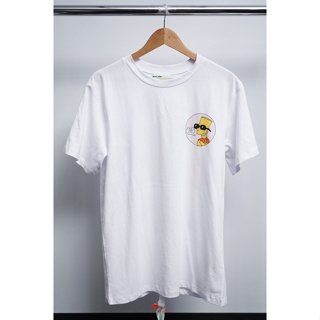 AABเสื้อยืดผ้าฝ้ายพรีเมี่ยม เสื้อยืด พิมพ์ลาย The Simpsons x Off-White Public Enemy สําหรับผู้ชาย