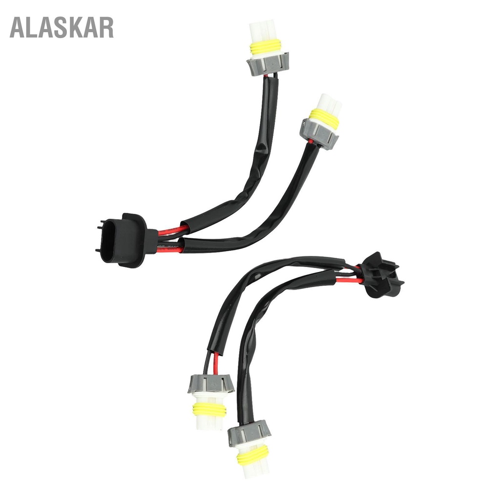 alaskar-2-pcs-ไฟหน้าสายไฟสายไฟอะแดปเตอร์-h13-9008-ชาย-9005-9006-หญิง-way-splitter-wire-adapter-สำหรับรถบรรทุกรถกระบะ-led-ปลั๊กสายไฟ