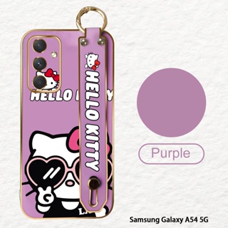 สําหรับ Samsung Galaxy A04 A54 A34 A24 A14 M14 5G เคสโทรศัพท์มือถือแบบนิ่ม TPU ลายอะนิเมะเฮลโลคิตตี้ หรูหรา