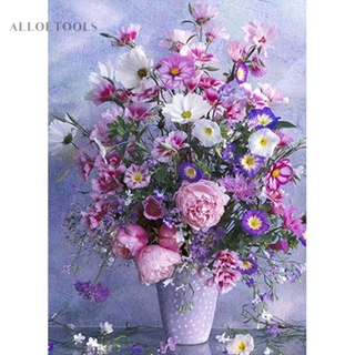 [alloetools.th] ชุดงานปักครอสสติตช์คริสตัล รูปดอกไม้ 5D DIY LD162