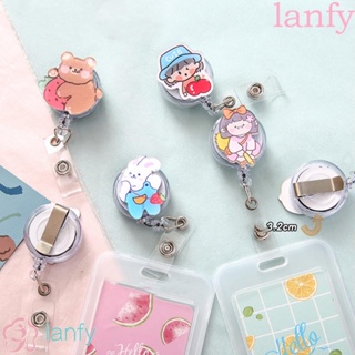 สินค้า Lanfy คลิปหัวเข็มขัดยืดหยุ่น สําหรับหนีบบัตรประจําตัวประชาชน 1 ชิ้น