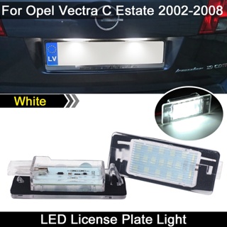 หลอดไฟ LED ติดป้ายทะเบียนรถยนต์ สีขาว สําหรับ Opel Vectra C Estate 2002 2003 2004 2005 2006 2007 2008 2 ชิ้น