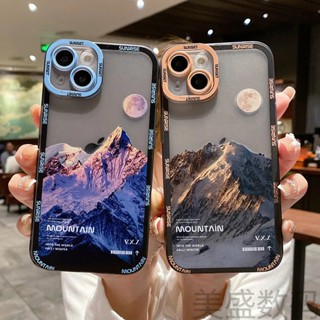 เคสโทรศัพท์มือถือ กันกระแทก ลายภูเขาหิมะ พระอาทิตย์ตก แนวเรโทร สําหรับ Samsung Galaxy A14 A34 A54 A52 A72 A53 A73 A33 A23 5G A32 A13 A51 A71 4G