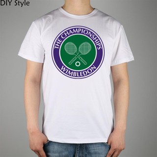 ขายดี เสื้อยืด ผ้าฝ้าย พิมพ์ลาย Wimbledon Grand Slam สําหรับผู้ชาย 204864