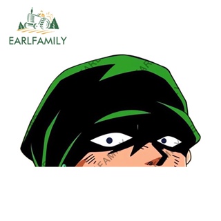 Earlfamily สติกเกอร์ไวนิล One Piece Zoro Peeker กันน้ํา สําหรับติดตกแต่งหมวกกันน็อครถจักรยานยนต์ รถยนต์ 13 ซม.