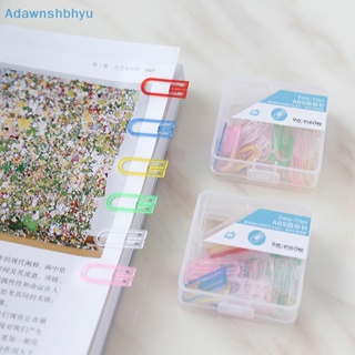 Adhyu คลิปหนีบกระดาษโน้ต กระดาษโน้ต รูปตัวอักษร ABS ขนาดเล็ก สีแคนดี้ 60 ชิ้น ต่อกล่อง