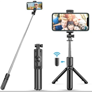 Selfie Sticks ไม้เซลฟี่บลูทูธ พร้อมรีโมทบลูทูธ ติดกล้องโทรศัพท์มือถือ ที่จับมือถือ ไลฟ์สด ตั้งโต๊ะได้ ขาตั้งกล้อง P20S