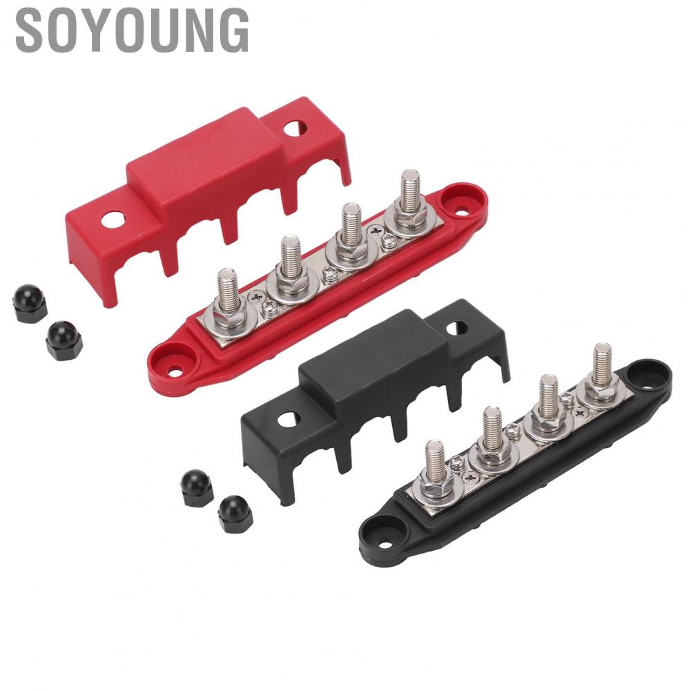 400A Power Distribution Block Bus Bar Pair With Cover Marine Bus
