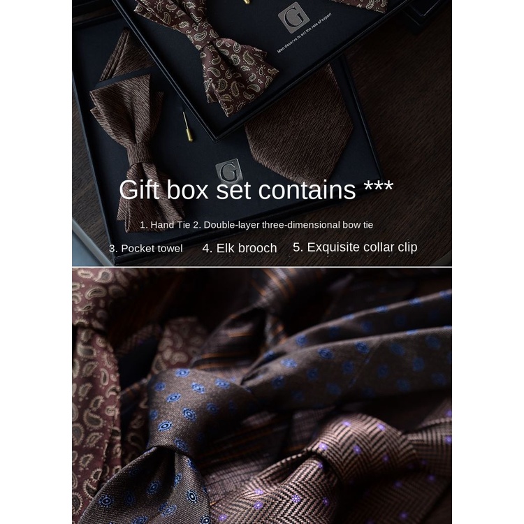 ชุดกล่องของขวัญ-ผ้าขนหนู-ผ้าเช็ดหน้า-ผูกโบว์-สไตล์เรโทร-เป็นทางการ-เหมาะกับของขวัญวันเกิด-สําหรับผู้ชาย