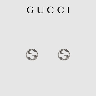 [พร้อมส่ง] Gucci GUCCI ต่างหูเงิน แบบคู่ สําหรับผู้หญิง